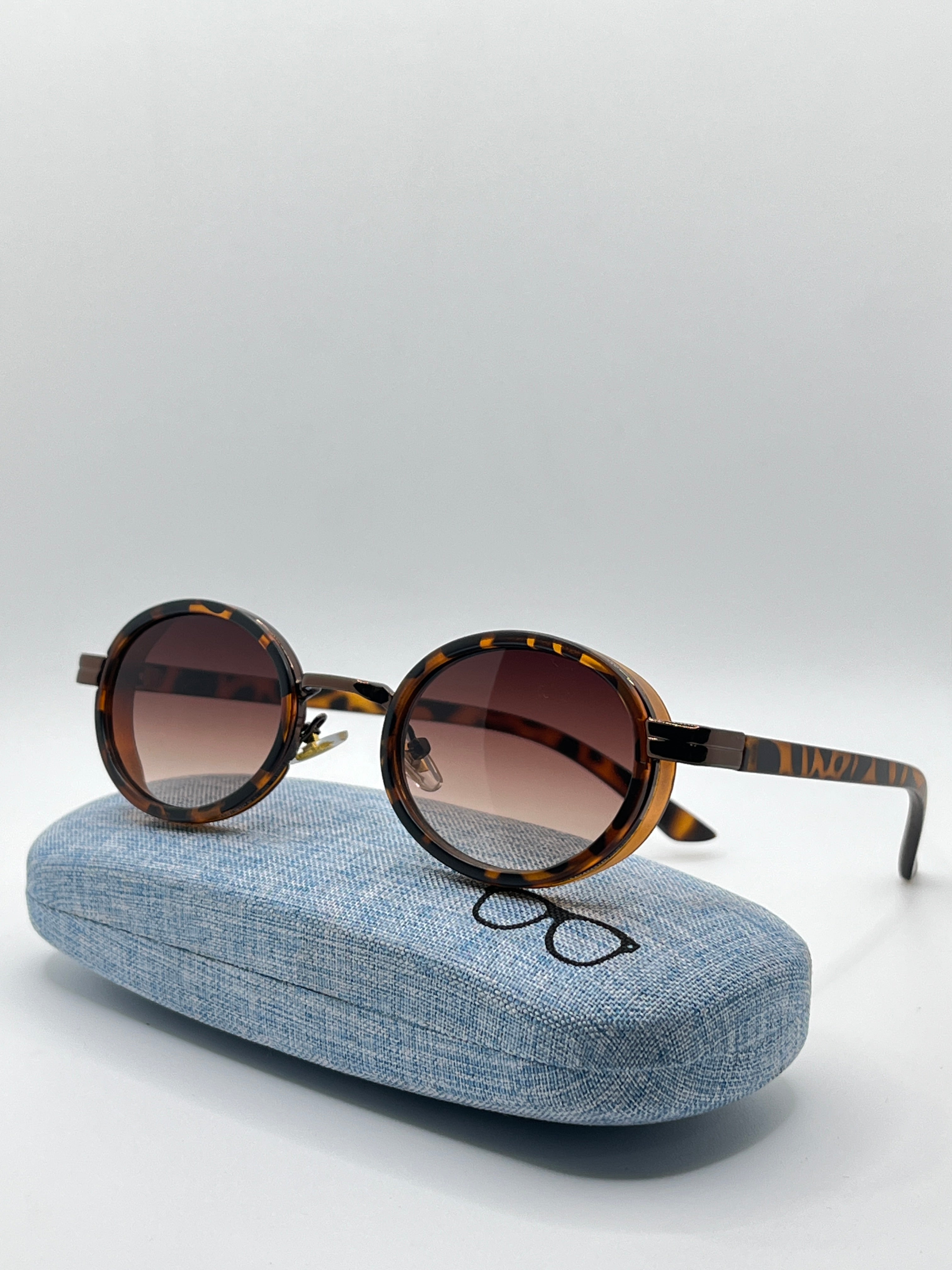 Vintage Round Steampunk Sunglasses