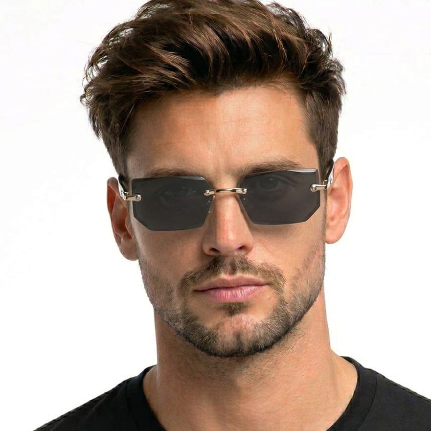 Geometric Rimless Sunglasses