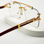 Rimless Rectangle Photochromic 5 in one glasses
