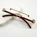 Rimless Rectangle Photochromic 5 in one glasses