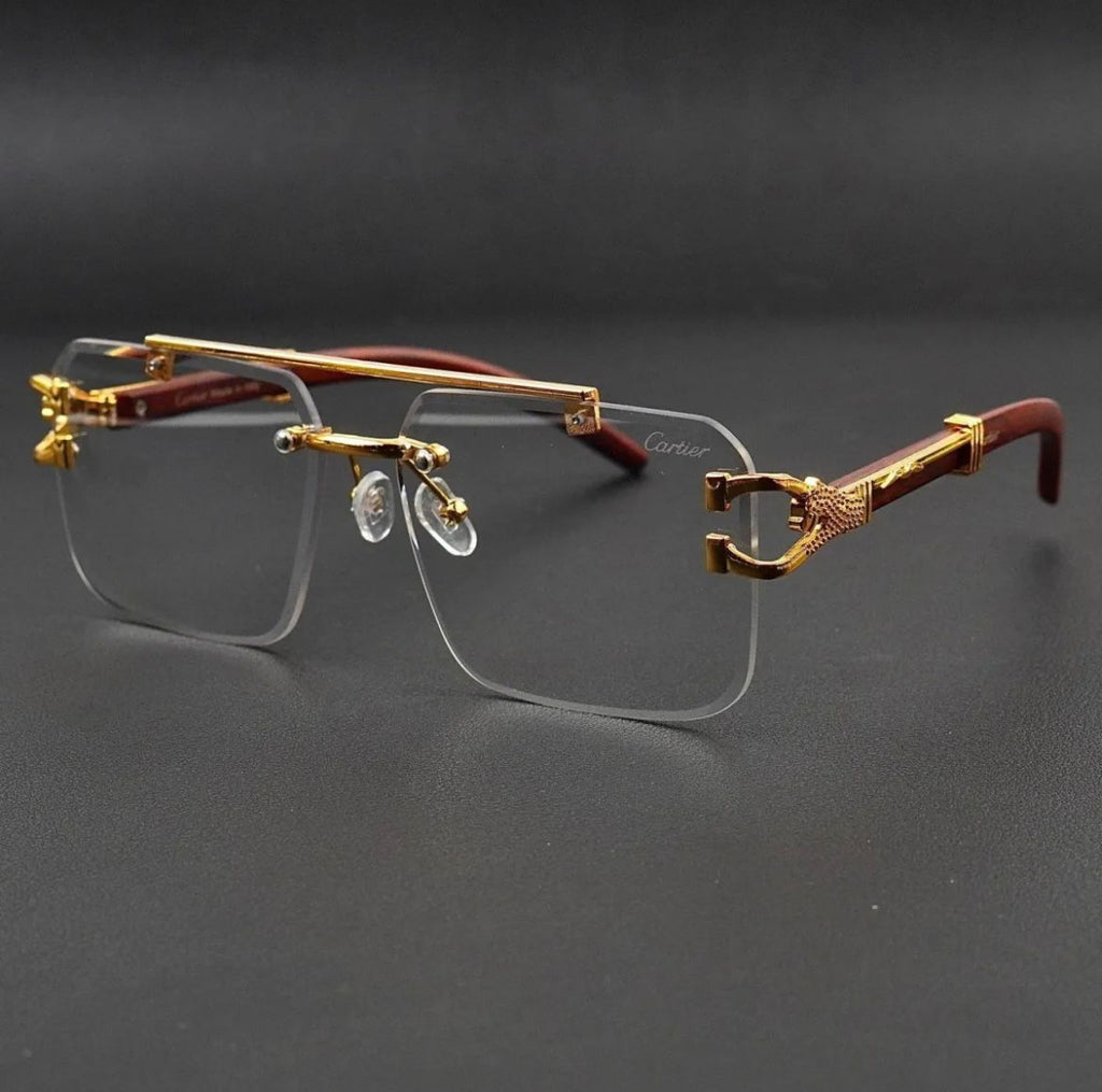 Rimless Rectangle Photochromic 5 in one glasses