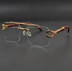 Rimless Rectangle Photochromic 5 in one glasses